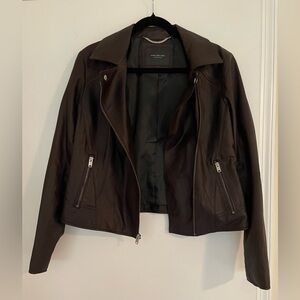 Marc Jacobs Leather Jacket - Dark Brown- Size L